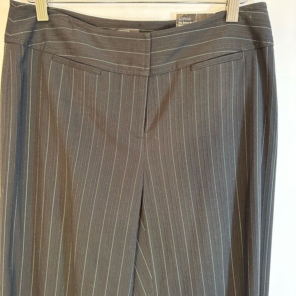 Style & Co Pants Trousers Womens Size 6 Striped Stretch Wide Leg Coral Spring